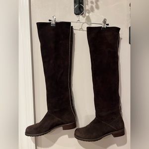 Stuart Weizmann Suede Brown Boots Women’s Over the Knee Size 7-7.5